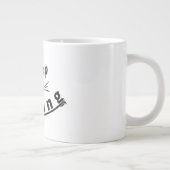 Blijf glimlachen met vrolijke logo grote koffiekop (Rechts)