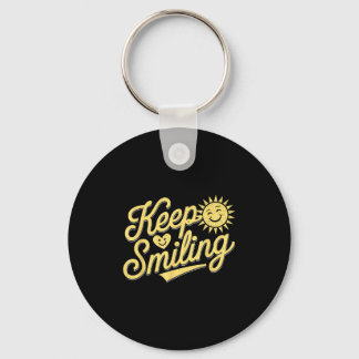 Blijf glimlachen Motivatie Inspirerend Mannen Vrou Sleutelhanger
