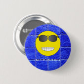 Blijf glimlachen ronde button 5,7 cm (Voorkant /achterkant)