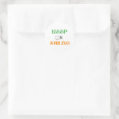 Blijf glimlachen ronde sticker (Tas)