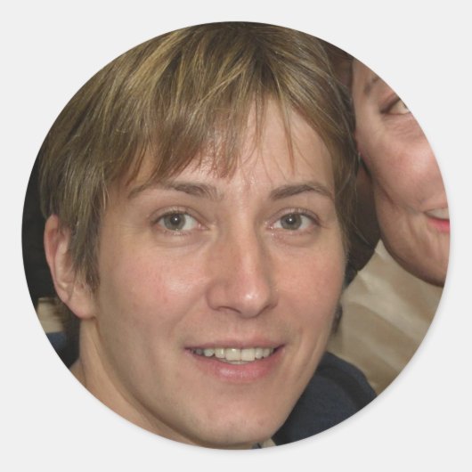 Blijf glimlachen ronde sticker (Voorkant)