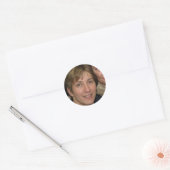 Blijf glimlachen ronde sticker (Envelop)