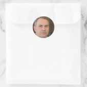 Blijf glimlachen ronde sticker (Tas)