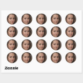 Blijf glimlachen ronde sticker (Vel)