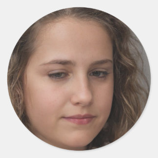 Blijf glimlachen ronde sticker