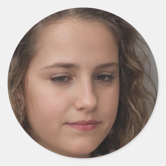 Blijf glimlachen ronde sticker (Voorkant)