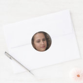 Blijf glimlachen ronde sticker (Envelop)