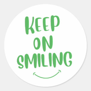 Blijf glimlachen ronde sticker