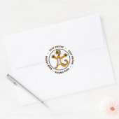 Blijf glimlachen ronde sticker (Envelop)