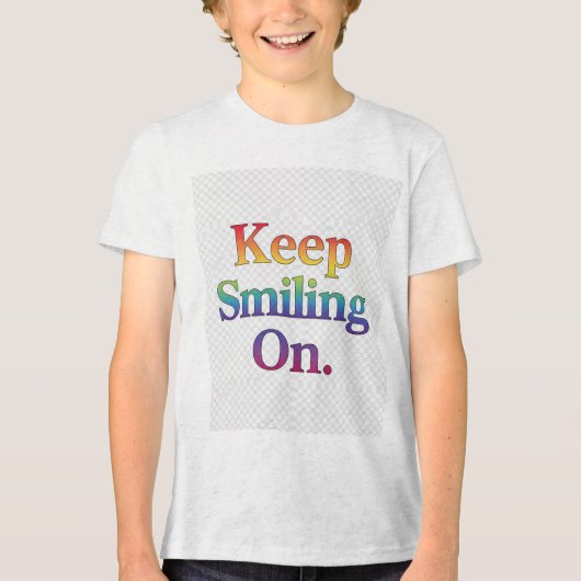 Blijf glimlachen, T-shirt design (Voorkant)
