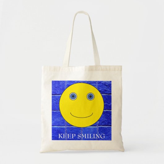 Blijf glimlachen tote bag (Voorkant)