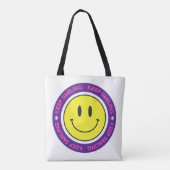 Blijf glimlachen tote bag (Achterkant)