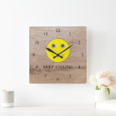 Blijf glimlachen vierkante klok (Huis)