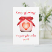 Blijf gloeien 3,5" x 5" Flat Thank You Card Bedankkaart (Staand voorkant)