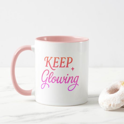 Blijf Gloeien - Zachte Esthetiek Mok (Met donut)