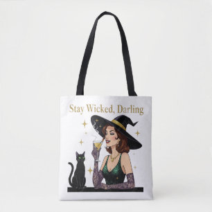 "Blijf goddeloos, lieverd" Canvas tas