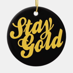Blijf Gold - Buitenstaanders Keramisch Ornament