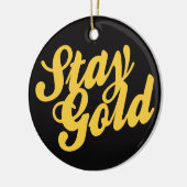 Blijf Gold - Buitenstaanders Keramisch Ornament (Links)