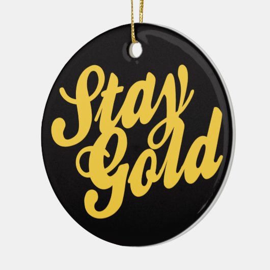 Blijf Gold - Buitenstaanders Keramisch Ornament (Links)