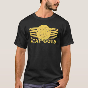 Blijf Gold Gezegde grafisch T-shirt