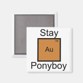 Blijf Gold Ponyboy Element Pun Magneet (Voorkant / Achterkant)