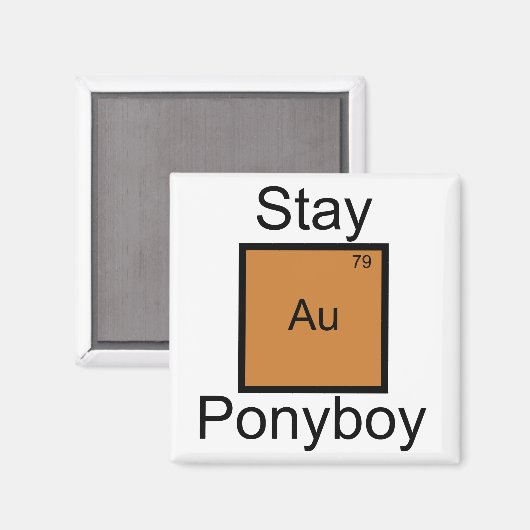 Blijf Gold Ponyboy Element Pun Magneet (Voorkant / Achterkant)