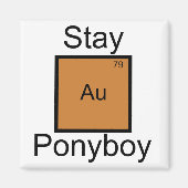 Blijf Gold Ponyboy Element Pun Magneet (Voorkant)