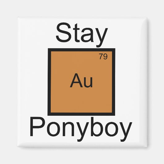 Blijf Gold Ponyboy Element Pun Magneet (Voorkant)