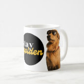 Blijf Golden Funny Retriever Dog Mok Gift (Voorkant rechts)