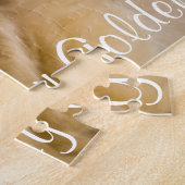 "Blijf Golden" Golden Retriever Puzzle Legpuzzel (Zijkant)