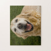 "Blijf Golden" Golden Retriever Puzzle Legpuzzel (Verticaal)