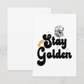 Blijf Golden Groovy Retriever Dog Animal Pet Lover Bedankkaart (Voorkant / Achterkant)
