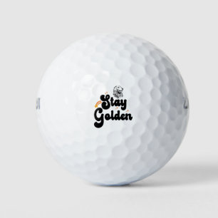 Blijf Golden Groovy Retriever Dog Animal Pet Lover Golfballen