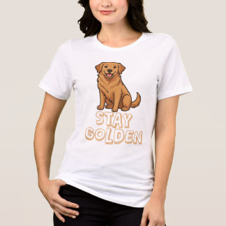 Blijf Golden Retriever  Tri-Blend Shirt