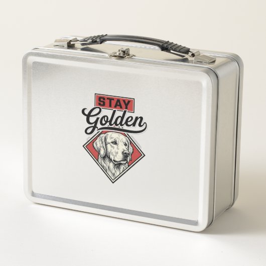 Blijf Golden Retriever Vintage Honden Vector Desig (Voorkant)