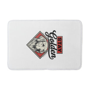 Blijf Golden Retriever Vintage Honden Vector Desig Badmat