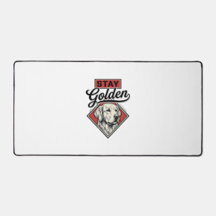 Blijf Golden Retriever Vintage Honden Vector Desig Bureaumat