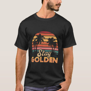 Blijf Golden Retro Style Design T-shirt