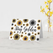 Blijf Golden, zonnebloem Kaart (Gele Bloem)