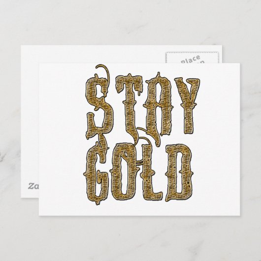Blijf goud briefkaart (Voorkant / Achterkant)