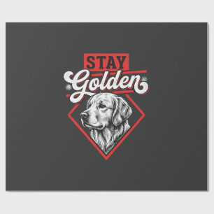 Blijf Goud Goud Retriever Hond Cadeaupapier