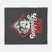 Blijf Goud Goud Retriever Hond Fleece Deken (Voorkant (Horizontaal))