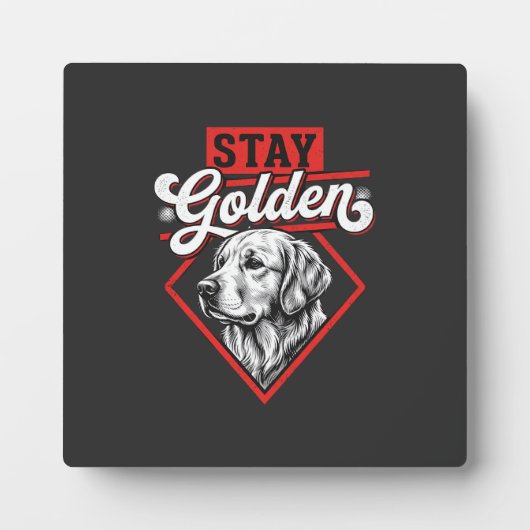 Blijf Goud Goud Retriever Hond Fotoplaat (Voorkant)