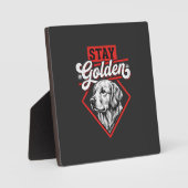 Blijf Goud Goud Retriever Hond Fotoplaat (Voorkant)
