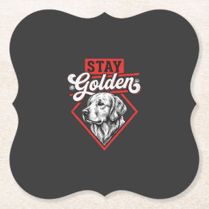 Blijf Goud Goud Retriever Hond Kartonnen Onderzetters