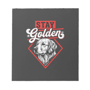 Blijf Goud Goud Retriever Hond Notitieblok