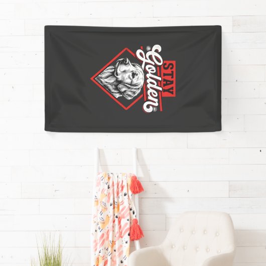 Blijf Goud Goud Retriever Hond Spandoek (Insitu)