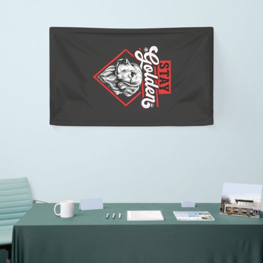 Blijf Goud Goud Retriever Hond Spandoek (Beurs)