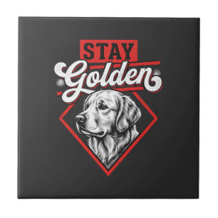 Blijf Goud Goud Retriever Hond Tegeltje