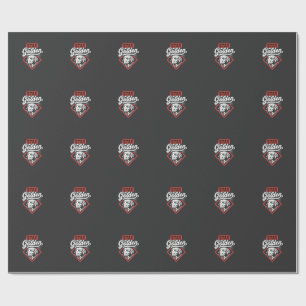 Blijf Goud Goud Retriever Retro Hond Cadeaupapier
